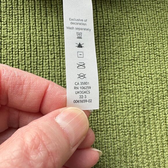 Lululemon SZ 6 Merino Wool Blend Ribbed Turtleneck Sweater Foliage Green - Picture 10 of 10